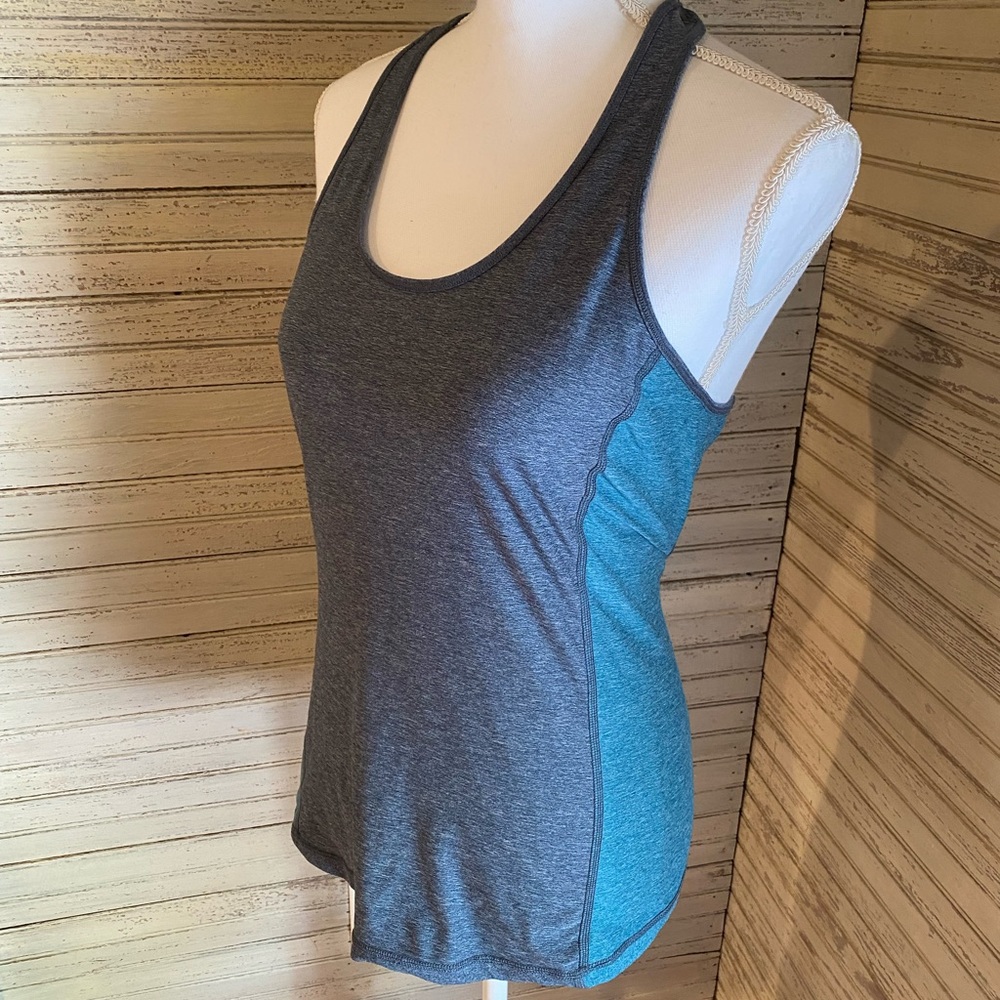 Marine Layer Blue/Grey Rise Athletic Tank -size M